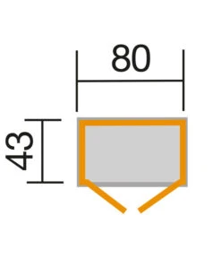 Weka Balkon-/Terrassenschrank 195, Ca. B80/H160/T43 Cm -Gartenmöbel Geschäft 2916005 WE DE 001 WekaTerrassenschrank