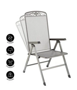 MWH Klapp-Gartensessel Savoy -Gartenmöbel Geschäft 5312095 WE IG 001 KLAPPSESSELSAVOYEGRAU