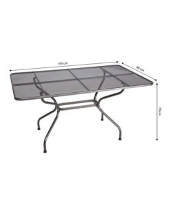 Royal Garden Streckmetall-Gartentisch, Ca. B145/H74/T90 Cm -Gartenmöbel Geschäft 5312822 WE BG 001 MwhStreckmetallGartentischStreckmetallTisch145X90cmERaug