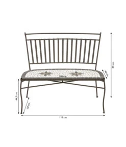 Dehner Mosaikbank Diana, 2-Sitzer 8 Dehner Mosaikbank Diana, 2-Sitzer -Gartenmöbel Geschäft 6701791 WE IG 001 MosaikbankDiana