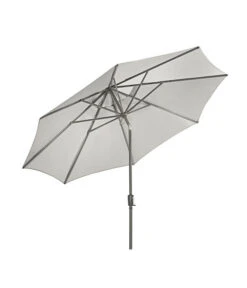 Dehner Schirm Milos, Rund, Ca. Ø294 Cm -Gartenmöbel Geschäft 6702864 WE FS 003 SchirmMilosHellgrauNeu