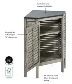Dehner Eckschrank Southampton, Ca. B50/H90/T50 Cm -Gartenmöbel Geschäft 6713531 WE IG 001 EckschrankSouthamptonGrau
