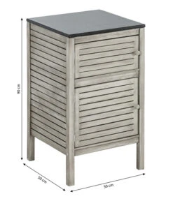 Dehner Schrank Southampton, Ca B50/H90/T50 Cm -Gartenmöbel Geschäft 6713663 WE BG 001 SchrankSouthampton50Grau