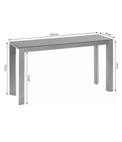 Dehner Balkontisch Chicago, Ca. B133,5/H75/T42 Cm 8 Dehner Balkontisch Chicago, Ca. B133,5/H75/T42 Cm -Gartenmöbel Geschäft 6734651 WE BG 001 BalkontischChicagoSchmalNE