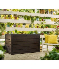 Keter Auflagenbox Ontario, 870 Liter, Ca. B147/H86/T83 Cm -Gartenmöbel Geschäft 6894919 WE MO 003 AuflagenboxOntario
