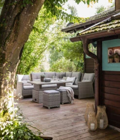 Dehner Geflechtlounge Bologna, 5-teilig -Gartenmöbel Geschäft 6903447 WE MO 001 LoungeBolognaNEU