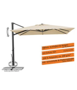 Schneider Ampelschirm Rhodos Smart, Quadratisch, Ca. B300/T300 Cm -Gartenmöbel Geschäft 6953384 WE IG 002 SchneiderAmpelschirmRhodosSmart
